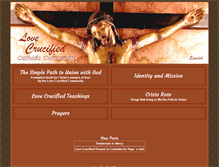 Tablet Screenshot of lovecrucified.com